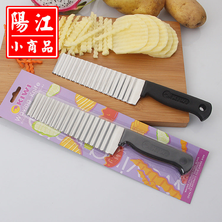 French stainless steel wave knife potato cutter corrugated knife potato chips corrugated knife spot