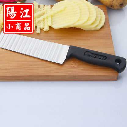 Direct sale French stainless steel wave knife professional potato cutter corrugated knife for cutting French fries corrugated knife without packaging