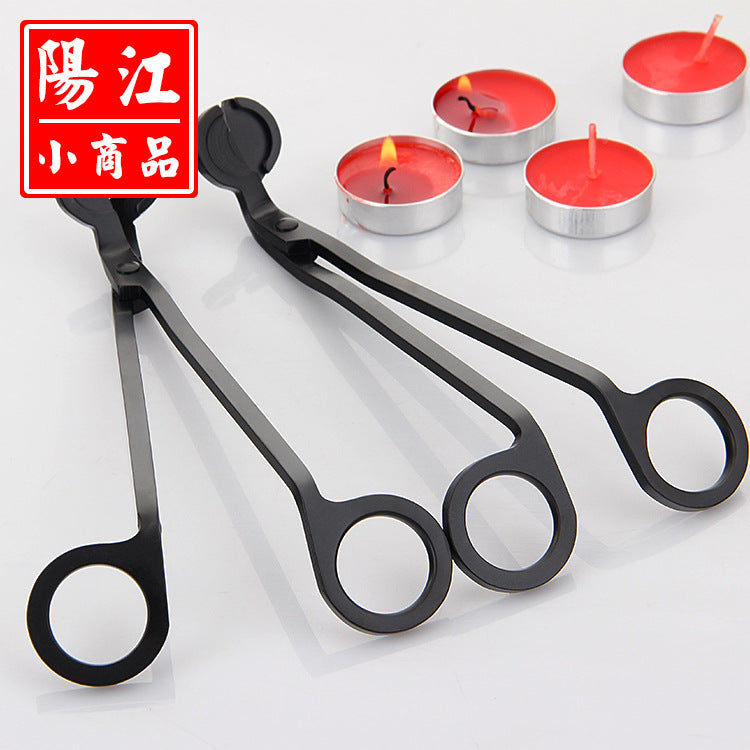 Black round candle scissors candle wick trimmer candle scissors bar supplies candle extinguisher western tools candle extinguisher candle scissors