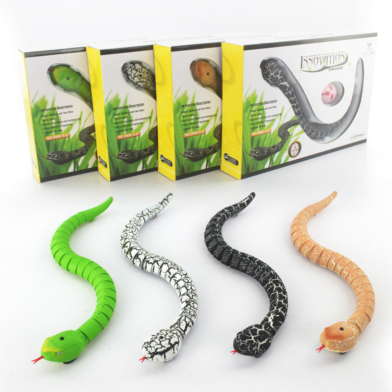 Super realistic animal remote control snake with USB charging trick infrared remote control snake tongue retractable trick toy