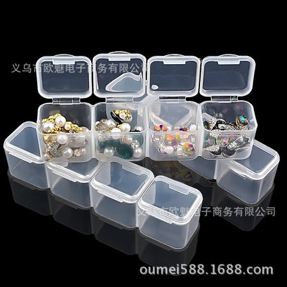 Nail art tool 28 compartment storage box jewelry box assemble and disassemble plastic box nail jewelry packaging box anti-fall