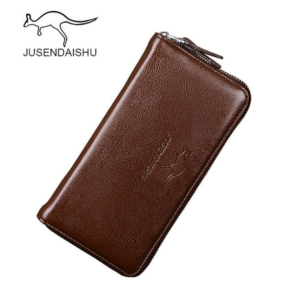 Giant Kangaroo New Men's Clutch Bag Clip Bag PU Casual Clip Bag Wallet