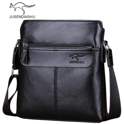 Jusen Kangaroo Men's Bag Horizontal Portable Business Briefcase Shoulder Bag Crossbody Bag ការដឹកជញ្ជូនកាបូបបុរស 