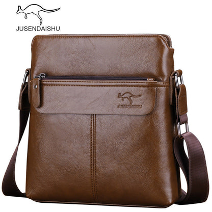 Jusen Kangaroo Men's Bag Shoulder Bag Crossbody Bag Men's Casual Trendy Bag កាបូបស្ពាយបញ្ឈរ 