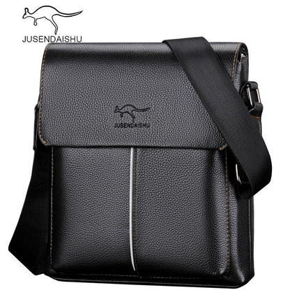 Jusen Kangaroo Men's Bag Shoulder Men's Crossbody Bag Casual Business Briefcase Men's Bag កាបូបស្ពាយកូរ៉េ 