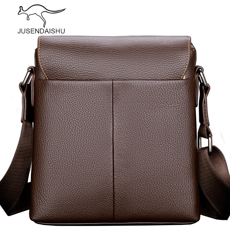 Jusen Kangaroo Men's Bag Shoulder Men's Crossbody Bag Casual Business Briefcase Men's Bag កាបូបស្ពាយកូរ៉េ 