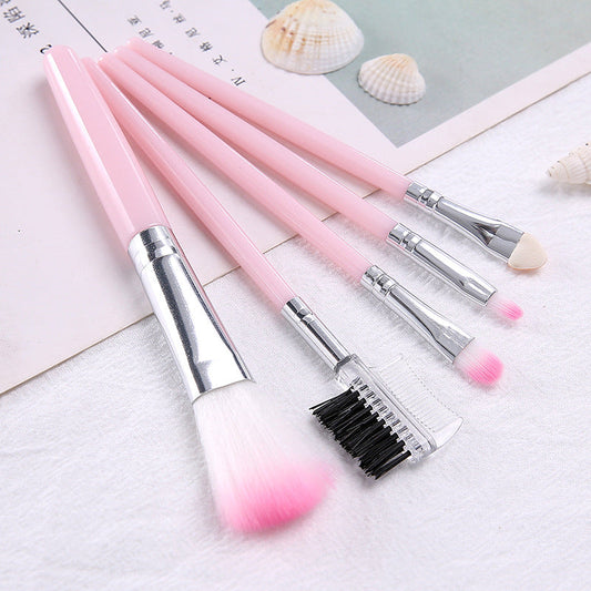 ឈុតជក់ផាត់មុខ Eyeshadow Brush Eyebrow Brush Foundation Blush Foundation Brush Gift 5 Brush Set Makeup Tools 