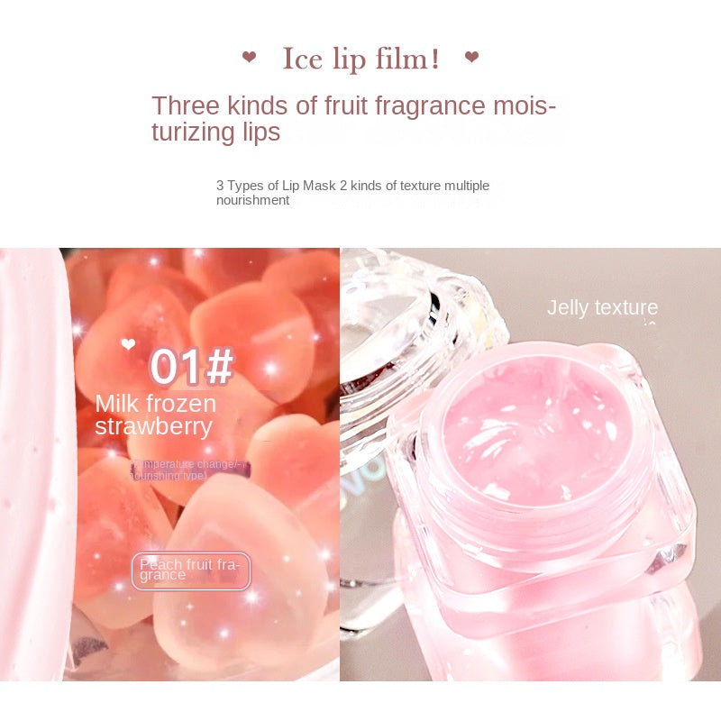 NOVO ice cube repair lip mask ផ្តល់សំណើម និងមិនធ្វើអោយបបូរមាត់ប្រេះ ការពារមិនអោយស្ងួតនិងប្រេះ ធ្វើអោយបបូរមាត់ភ្លឺ ក្រែមលាបបបូរមាត់នារី មានលក់ដុំ និងរាយ