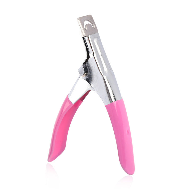 Nail art one-word scissors sharp U-shaped scissors nail clippers crystal nail phototherapy nail extension shaping scissors tool