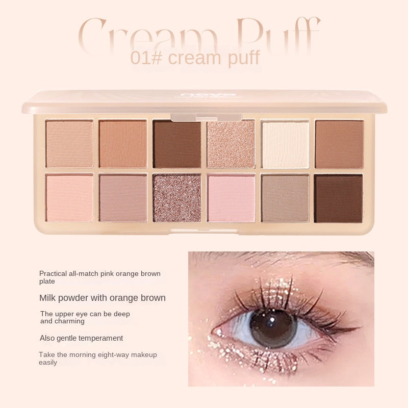 NOVO Zhao Zhao Xingye twelve color eye shadow smoky pure desire ins student party earth color pearl high value wholesale 