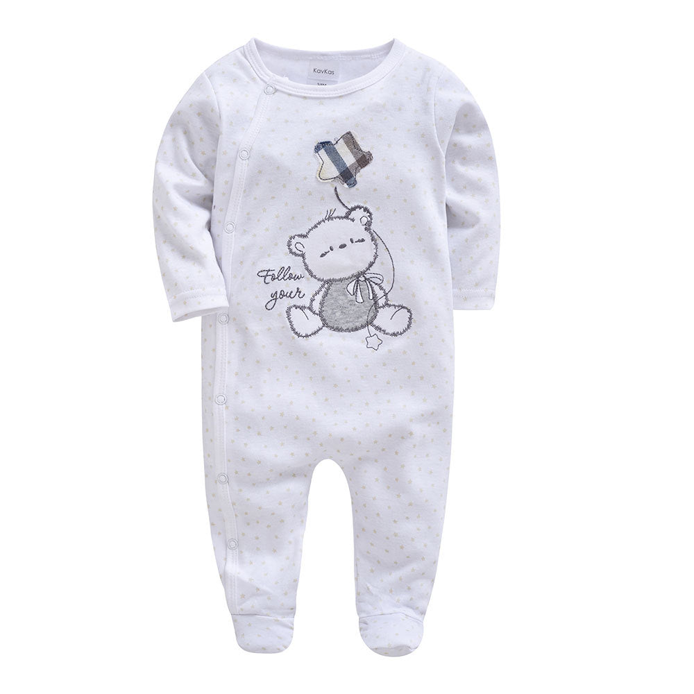 Autumn baby clothes, cartoon baby romper, long-sleeved casual baby jumpsuit, cross-border manufacturers