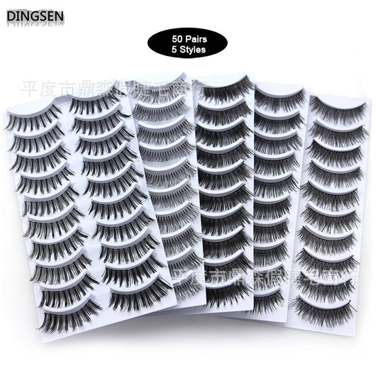 DINGSEN false eyelashes factory wholesale 50 pairs combination pack styles can be changed