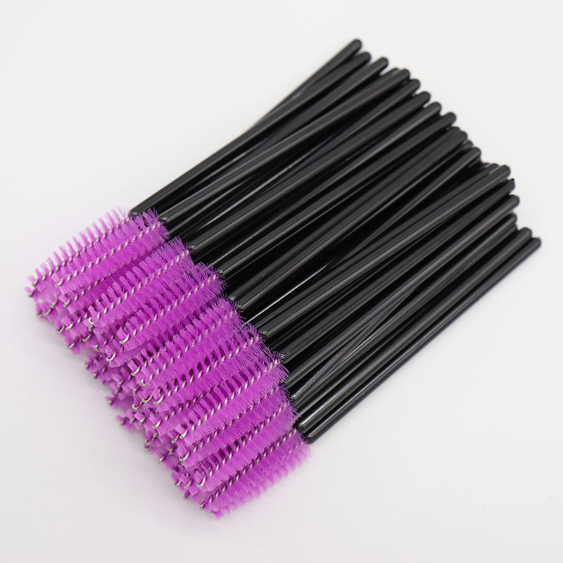 Wholesale nylon brush colored eyelash curler grafted eyelash portable eyelash comb makeup brush yiwu wholesale