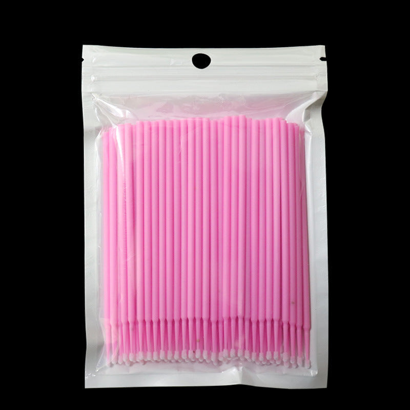 Wholesale grafting eyelash removal cotton swabs cosmetic cleaning cotton swabs cleaning cotton swab sticks multi-color bag 100 pcs