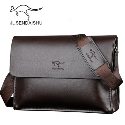 Jusen Kangaroo Men's Bag Business Bag Men's Shoulder Messenger Bag Backpack Casual Briefcase Bag