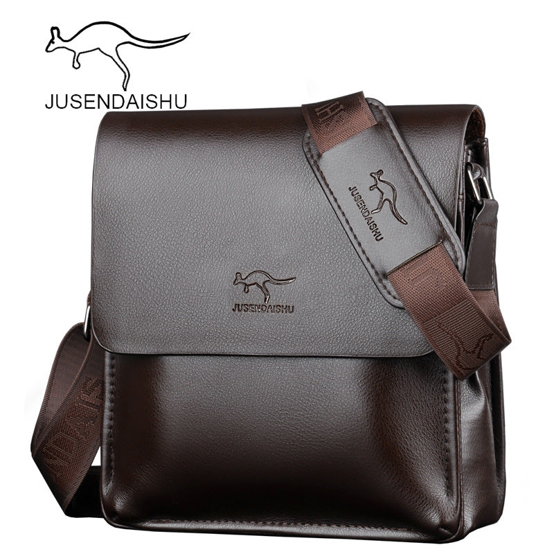 Jusen Kangaroo Men's Bag Business Bag Men's Shoulder Messenger Bag Backpack Casual Briefcase Bag