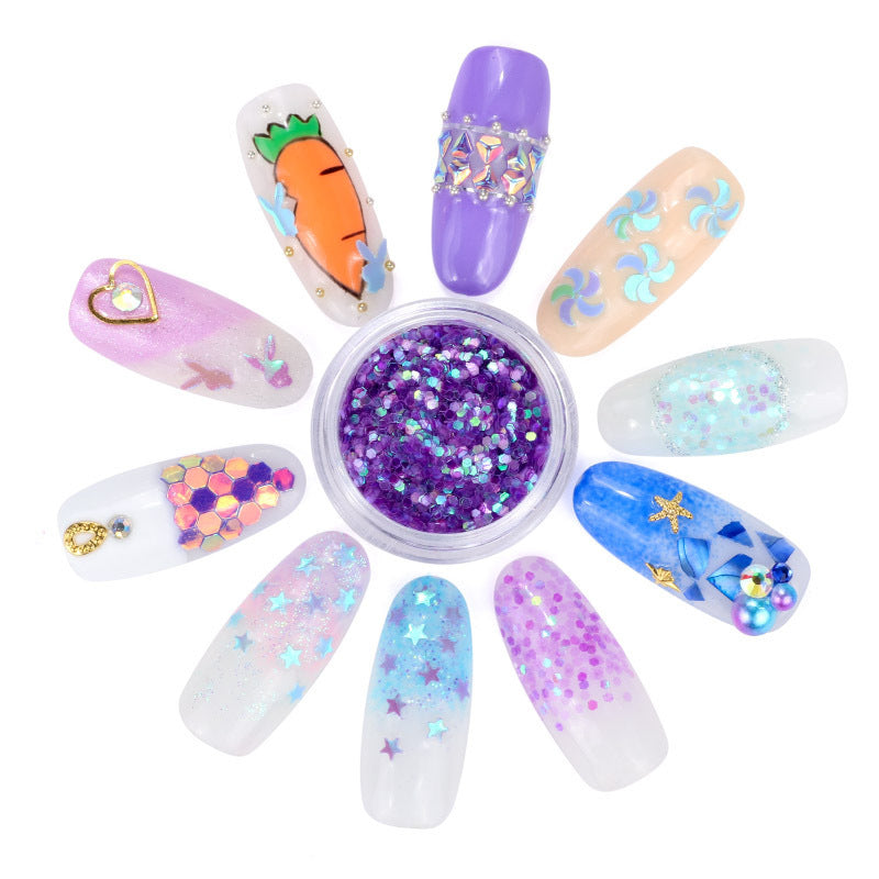 Zhifei nail art sequins net red eye makeup sequins stickers pony soft girl girl eye makeup glitter pearl pieces