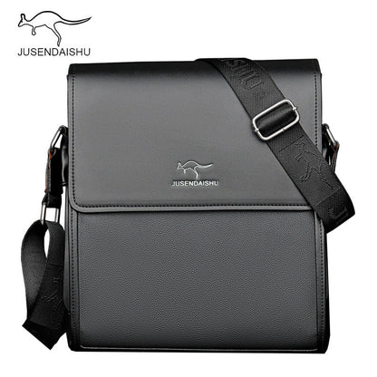 Jusen Kangaroo Men's Bag Shoulder Bag Men's Bag Business Messenger Briefcase កាបូបស្ពាយបុរសធម្មតា 