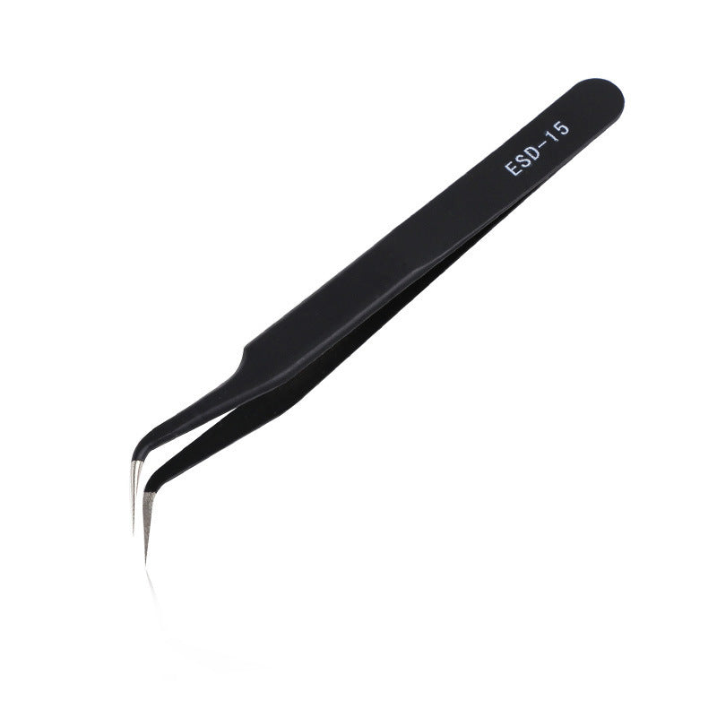 Precision pointed tweezers stainless steel non-magnetic Swiss tweezers nail grafting eyelash bird's nest anti-static tweezers