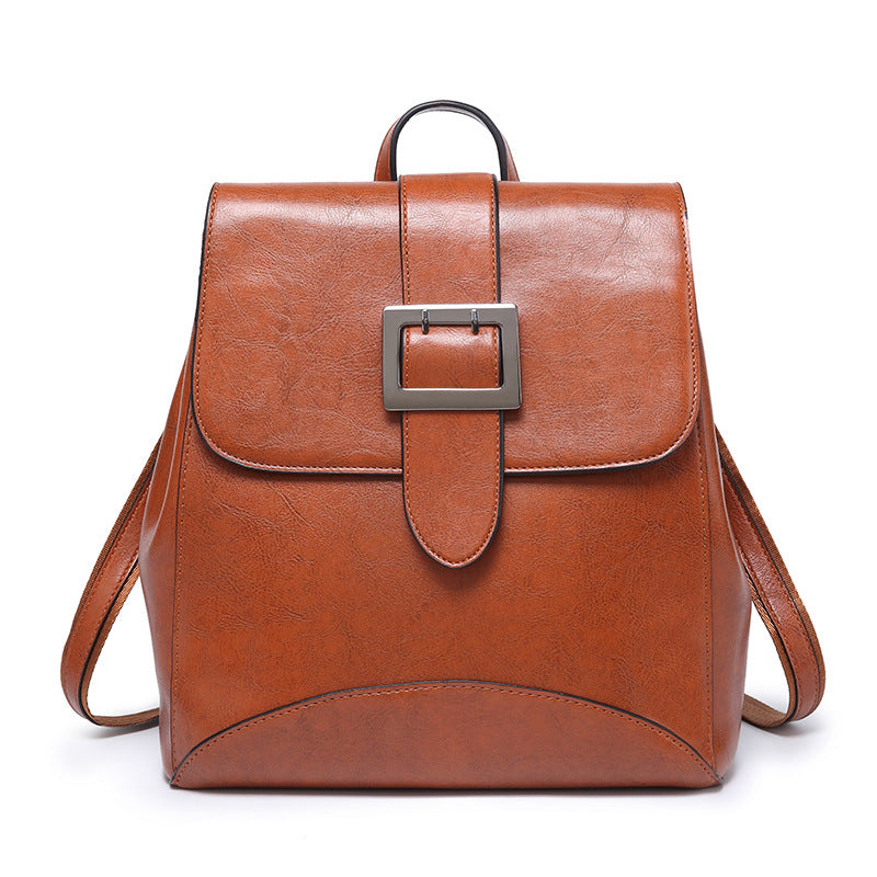 Wax leather bag ladies backpack multifunctional fashion trend women's bag versatile shoulder crossbody women's bag wholesale 