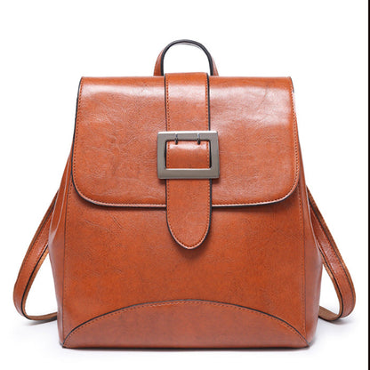 Wax leather bag ladies backpack multifunctional fashion trend women's bag versatile shoulder crossbody women's bag wholesale 