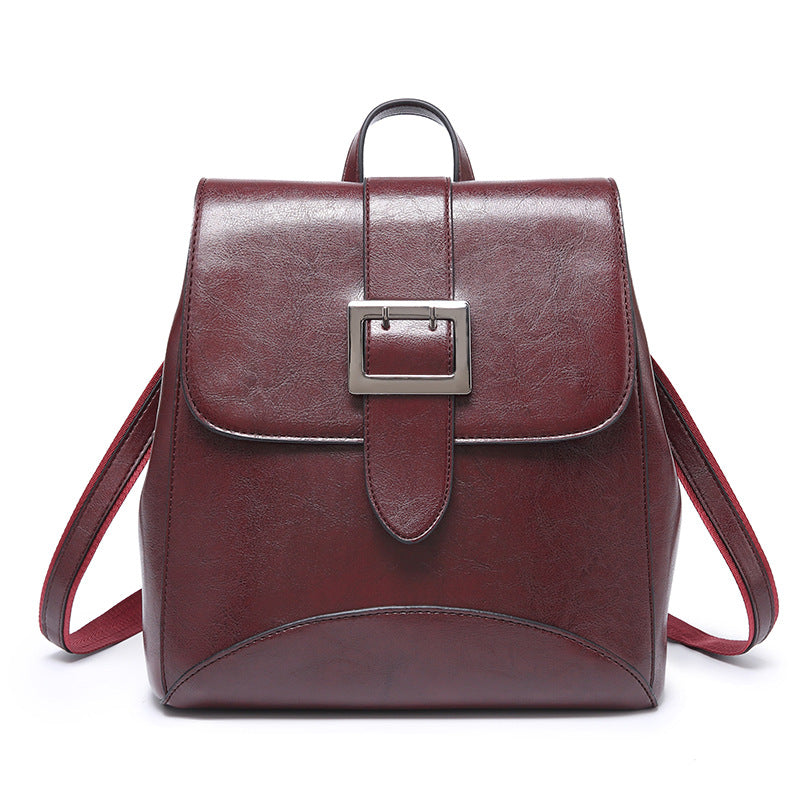 Wax leather bag ladies backpack multifunctional fashion trend women's bag versatile shoulder crossbody women's bag wholesale 