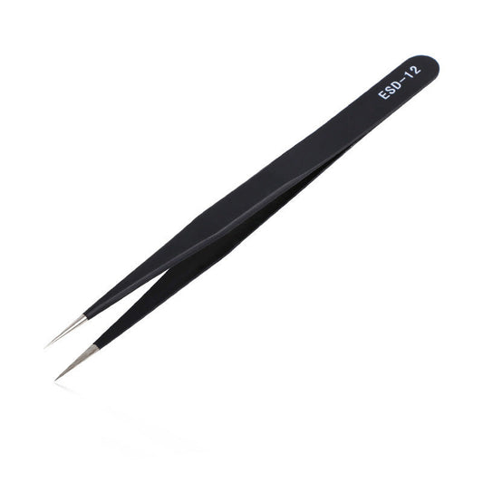 Precision pointed tweezers stainless steel non-magnetic Swiss tweezers nail grafting eyelash bird's nest anti-static tweezers