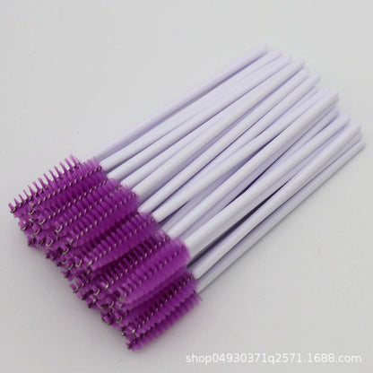 Wholesale nylon brush colored eyelash curler grafted eyelash portable eyelash comb makeup brush yiwu wholesale