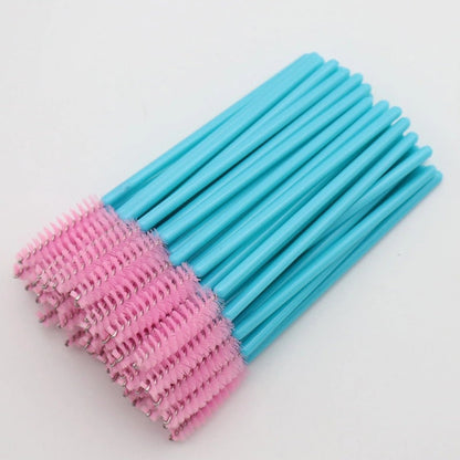 Wholesale nylon brush colored eyelash curler grafted eyelash portable eyelash comb makeup brush yiwu wholesale