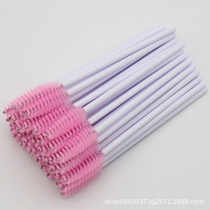 Wholesale nylon brush colored eyelash curler grafted eyelash portable eyelash comb makeup brush yiwu wholesale