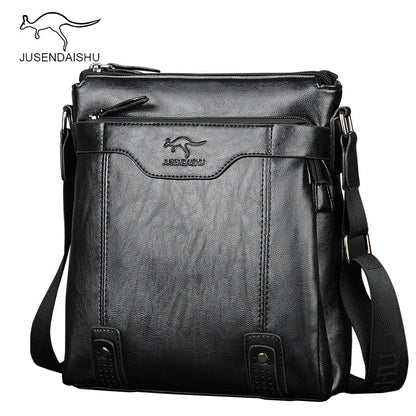 Jusen Kangaroo Men's Bag Men's Bag Business Casual Messenger Bag Men's Bag Single Shoulder Bag Vertical Edition One Piece Dropshipping 