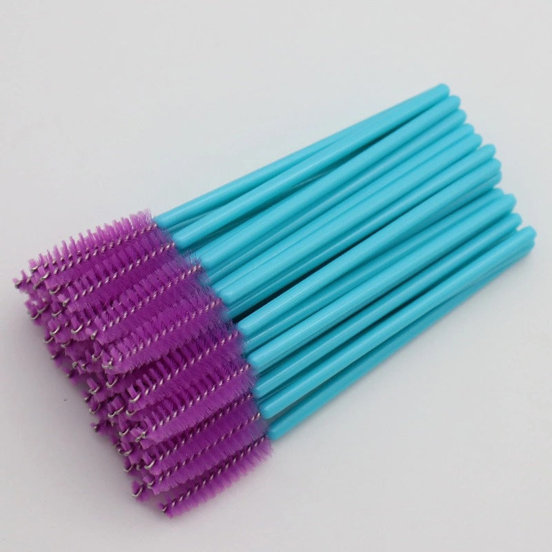 Wholesale nylon brush colored eyelash curler grafted eyelash portable eyelash comb makeup brush yiwu wholesale