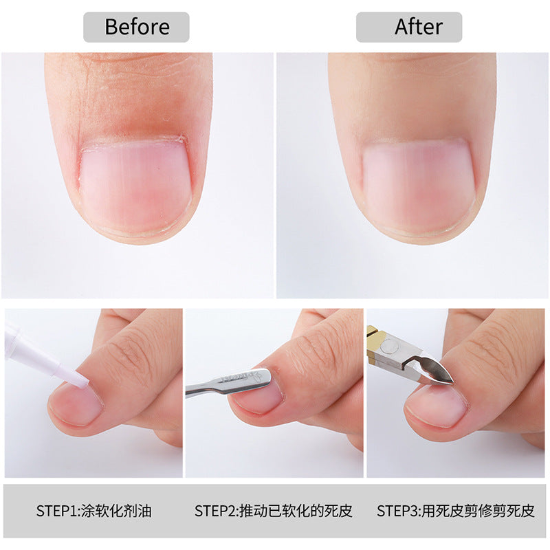 Nail tools double-headed stainless steel pusher manicure dead skin exfoliation remover nail polish glue nail dead skin pusher