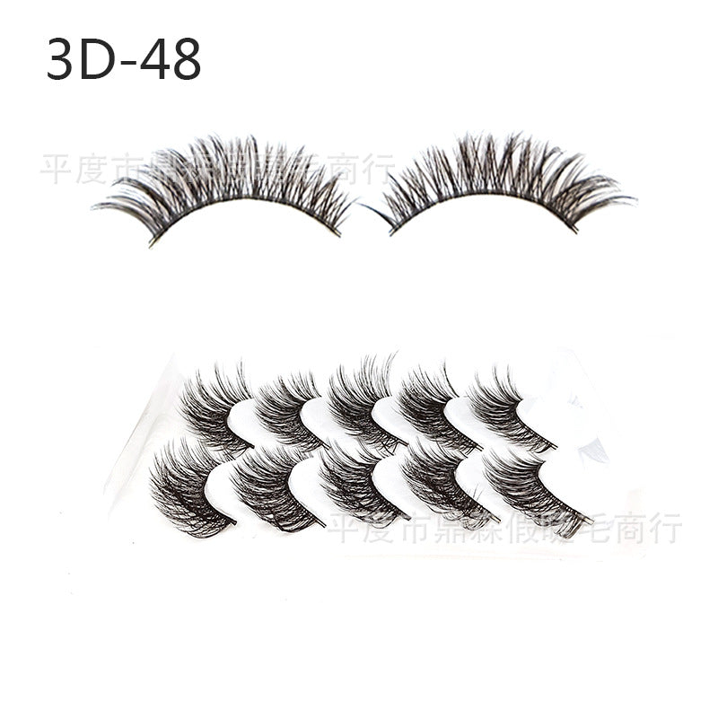 DINGSEN false eyelashes factory wholesale 3d three-dimensional eyelashes 5 pairs of eyelashes three D-46 multiple styles