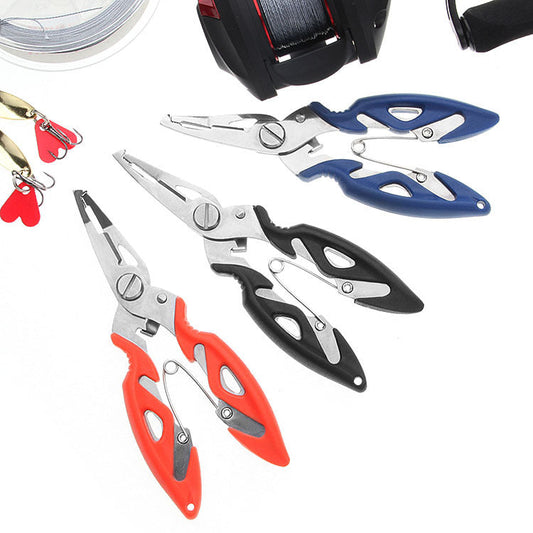 716OPP bag stainless steel fishing scissors curved mouth fishing pliers outdoor fishing gear lure pliers powerful horse fish line scissors