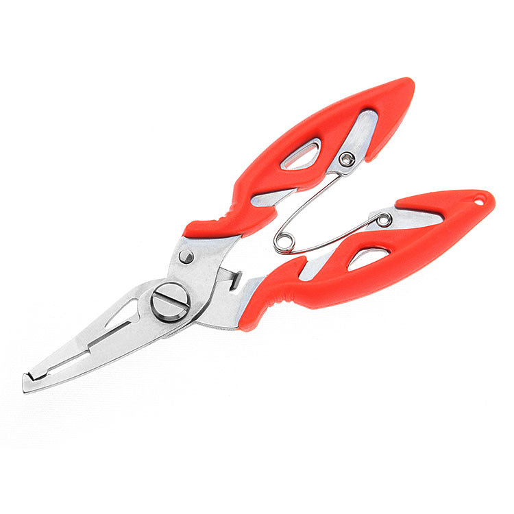 716OPP bag stainless steel fishing scissors curved mouth fishing pliers outdoor fishing gear lure pliers powerful horse fish line scissors