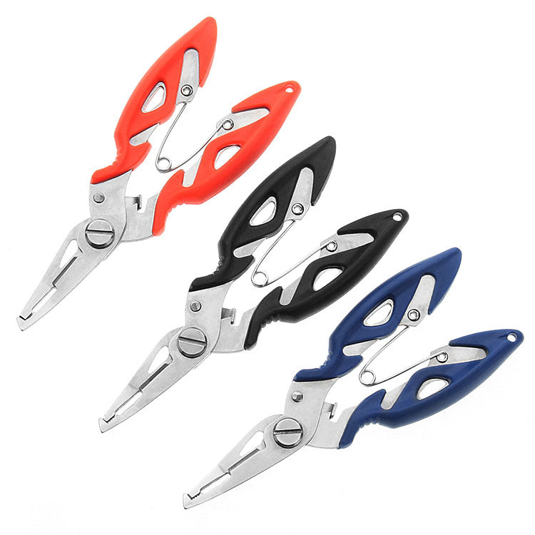 716OPP bag stainless steel fishing scissors curved mouth fishing pliers outdoor fishing gear lure pliers powerful horse fish line scissors