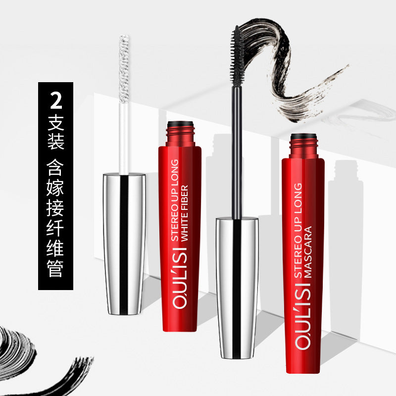 1+1 Oulis Douyin same style lengthening mascara curling not easy to smudge thick grafted eyelashes