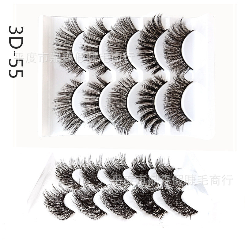 DINGSEN false eyelashes factory wholesale 3d three-dimensional eyelashes 5 pairs of eyelashes three D-46 multiple styles