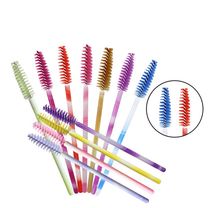 Wholesale two-color rod colored eyelash curler portable clinker rod nylon eyelash brush eyelash comb eyebrow comb wholesale