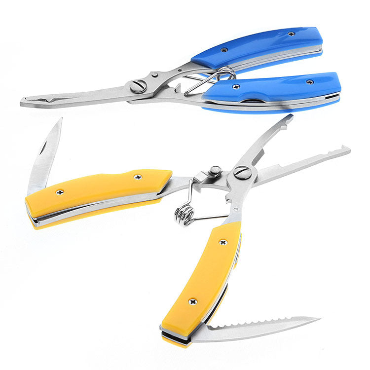 OPP bag three in one multifunctional curved lure pliers fishing pliers stainless steel fishing shears sea fishing gear