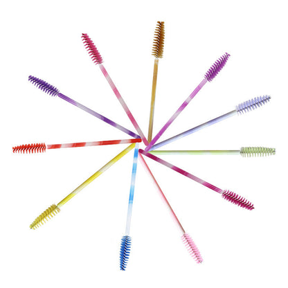 Wholesale two-color rod colored eyelash curler portable clinker rod nylon eyelash brush eyelash comb eyebrow comb wholesale