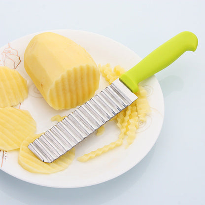 Yangjiang French stainless steel wave knife professional potato knife French fries cutter fruit corrugated knife spot