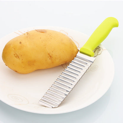 Yangjiang French stainless steel wave knife professional potato knife French fries cutter fruit corrugated knife spot