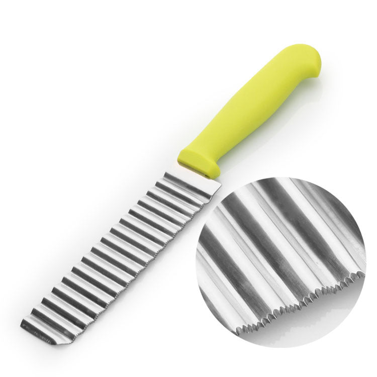 Yangjiang French stainless steel wave knife professional potato knife French fries cutter fruit corrugated knife spot