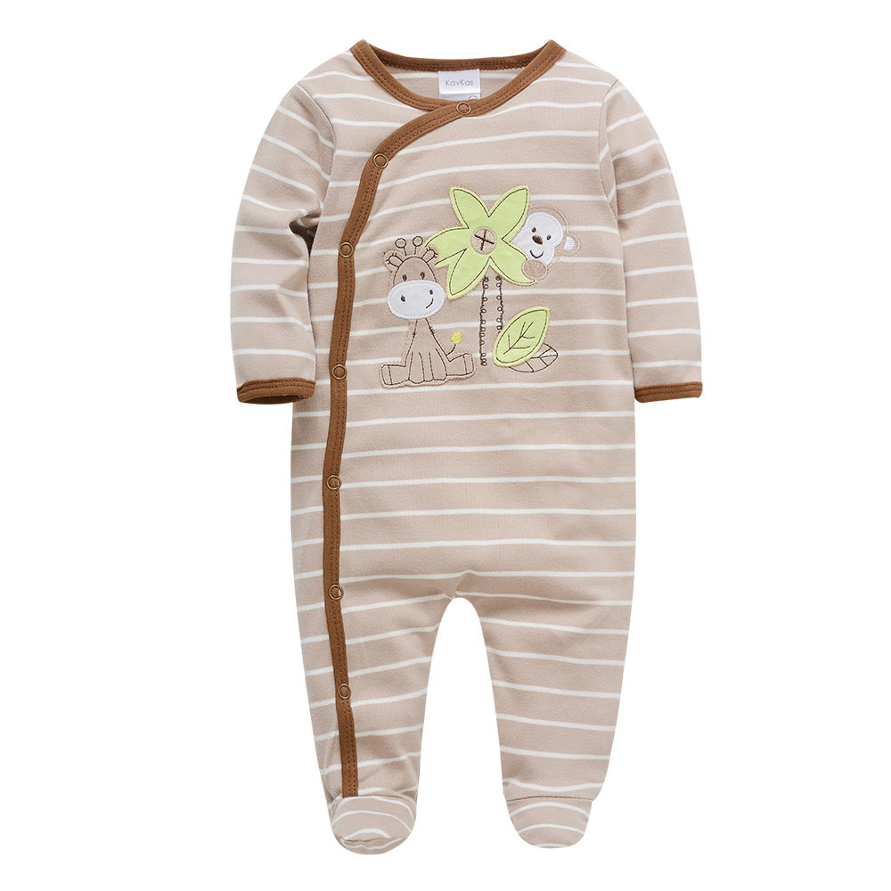 Autumn baby clothes, cartoon baby romper, long-sleeved casual baby jumpsuit, cross-border manufacturers