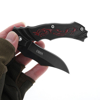 Department store new lock-free outdoor survival folding knife stainless steel camping knife knife fruit knife