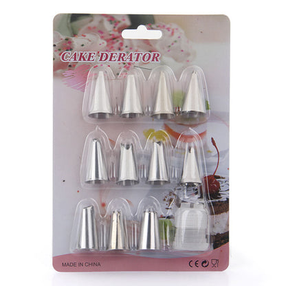 430 stainless steel decorating nozzle 12 head decorating set cookie flower nozzle cream decorating tool baking