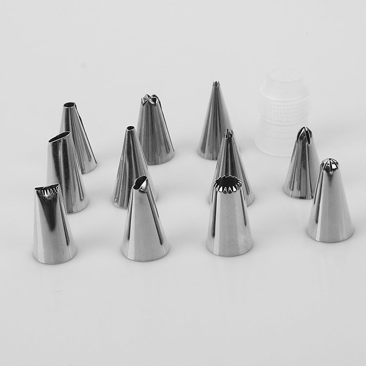 430 stainless steel decorating nozzle 12 head decorating set cookie flower nozzle cream decorating tool baking