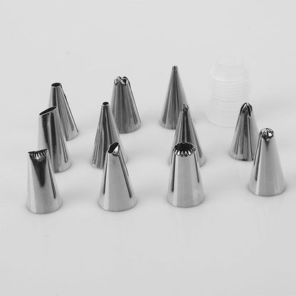 430 stainless steel decorating nozzle 12 head decorating set cookie flower nozzle cream decorating tool baking